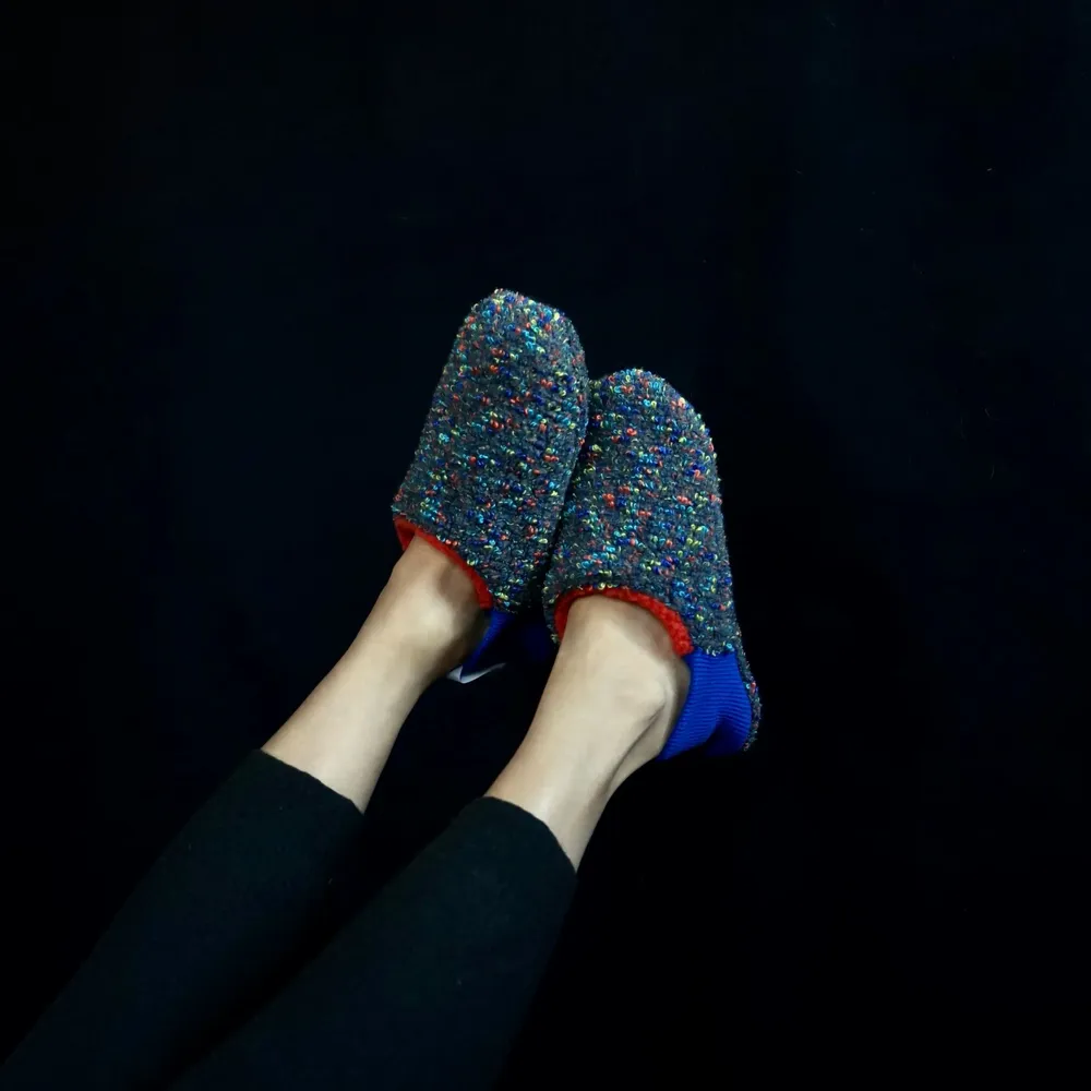 Chaussettes - JAPAN MADE Reversible room shoes / Fancy Pile × Vintage Sheep Boa - MERIPPA