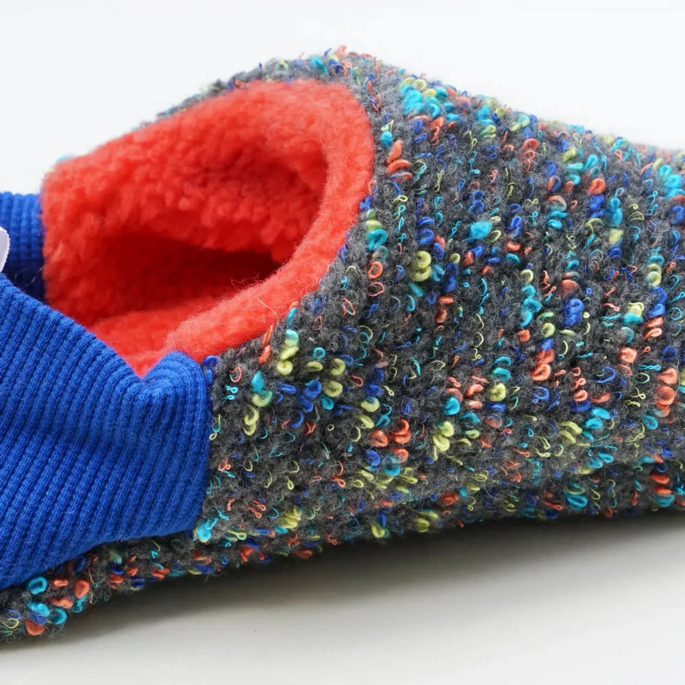 Chaussettes - JAPAN MADE Reversible room shoes / Fancy Pile × Vintage Sheep Boa - MERIPPA