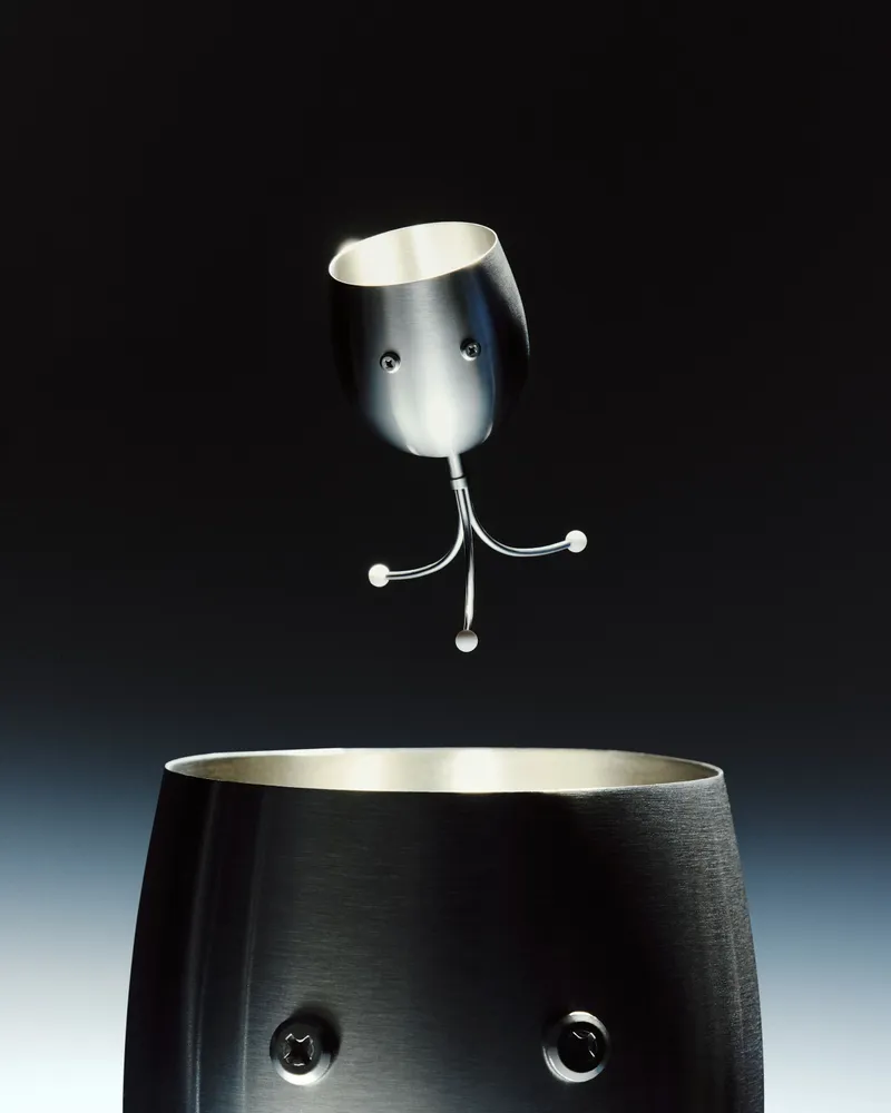 Verres - BIBI — Verre à vin en acier inoxydable - PALFORM