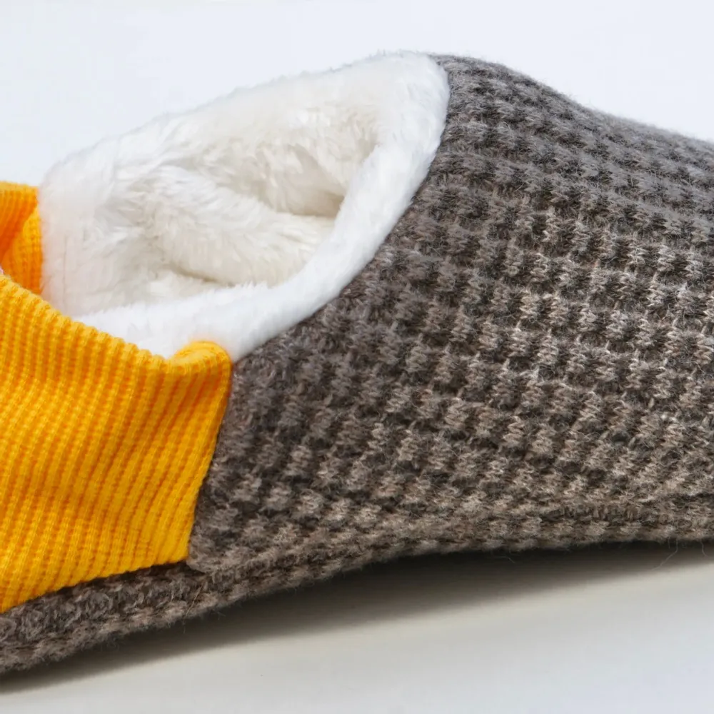 Chaussettes - JAPAN MADE Reversible room shoes / Waffle Knit × Micro Boa - MERIPPA