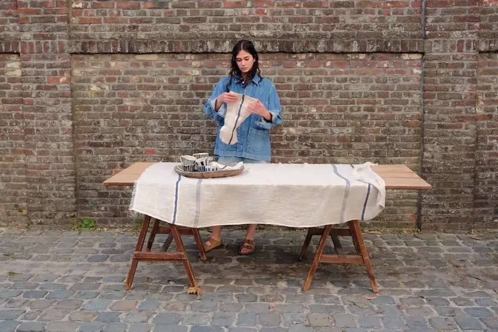 Table cloths - ANDROS Pièces de lin and napkins - LIBECO HOME