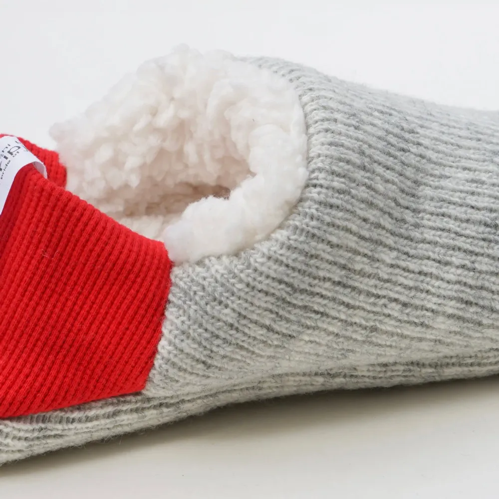 Socks - JAPAN MADE Reversible room shoes / Quarter Knit × Sheep Boa - MERIPPA