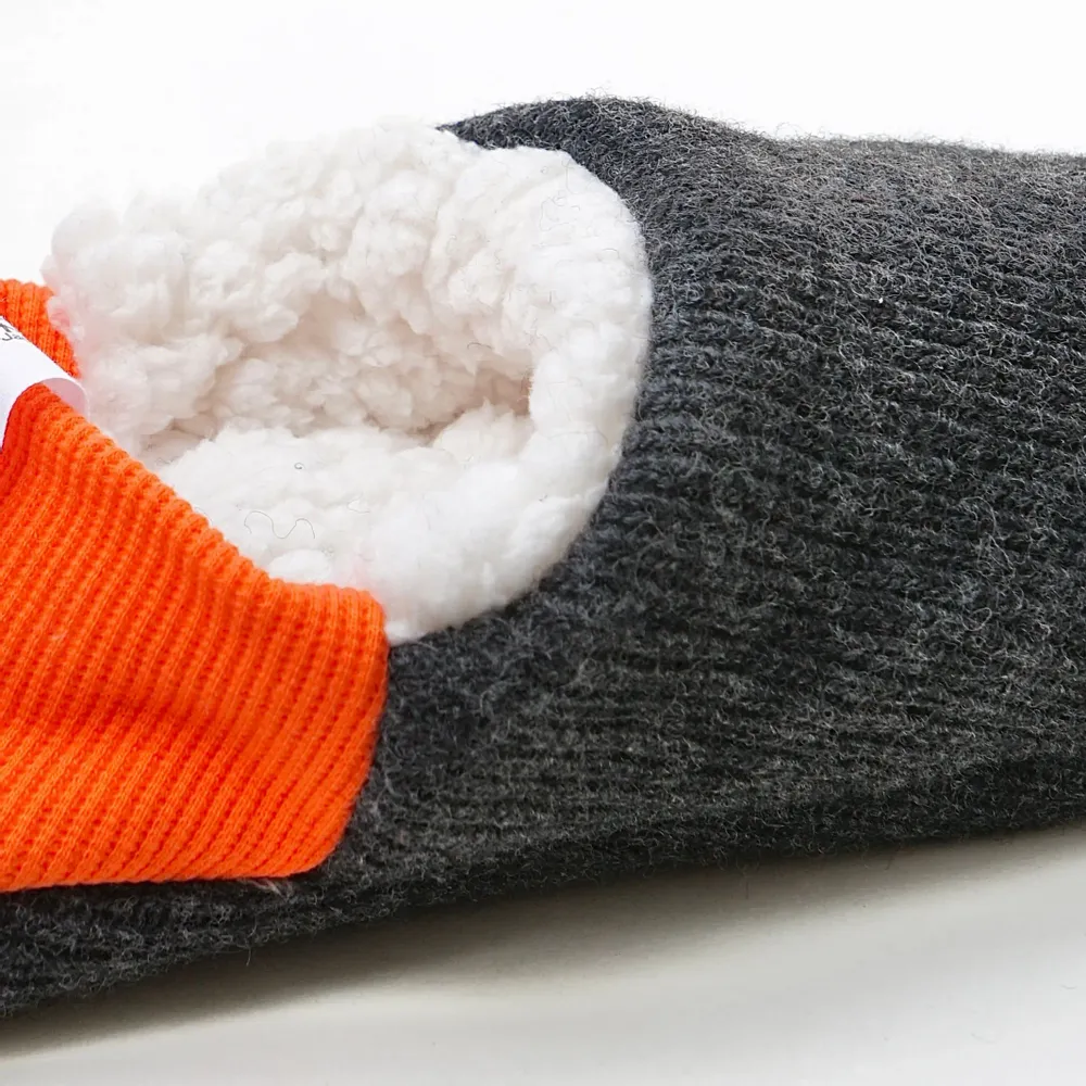 Socks - JAPAN MADE Reversible room shoes / Quarter Knit × Sheep Boa - MERIPPA