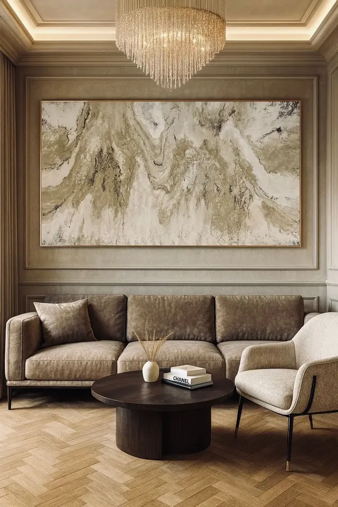 Paintings - Pearl Drift is an abstract painting created with acrylic on canvas - TURIK&ART (KSENIIA TURIK)