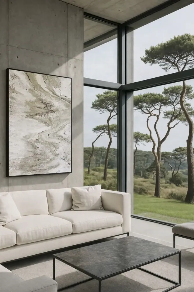 Paintings - Pearl Drift is an abstract painting created with acrylic on canvas - TURIK&ART (KSENIIA TURIK)