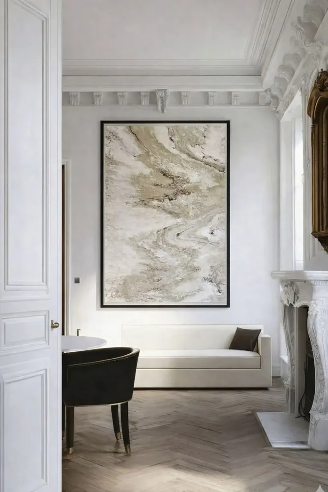 Paintings - Pearl Drift is an abstract painting created with acrylic on canvas - TURIK&ART (KSENIIA TURIK)