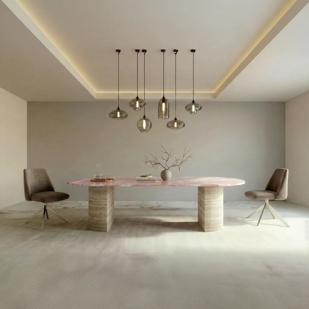 Dining Tables - Refleko - Dining Tables - Onyx Rose - 180X100X75 cm - STONE VALLEY