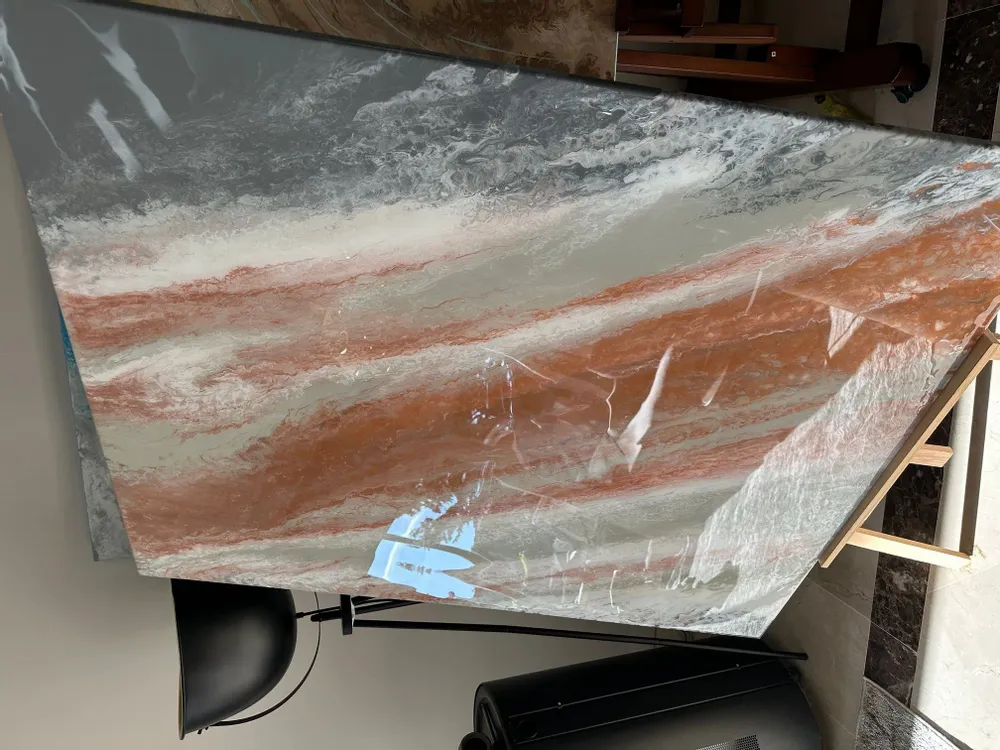 Tableaux - "Cooper" est une peinture abstraite à l’acrylique sur toile /resin - TURIK&ART (KSENIIA TURIK)