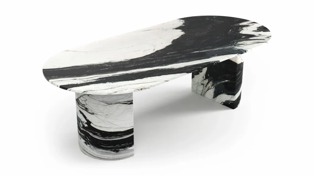 Dining Tables - Refleko - Dining Tables - Panda Marble - 200X100X75 cm - STONE VALLEY