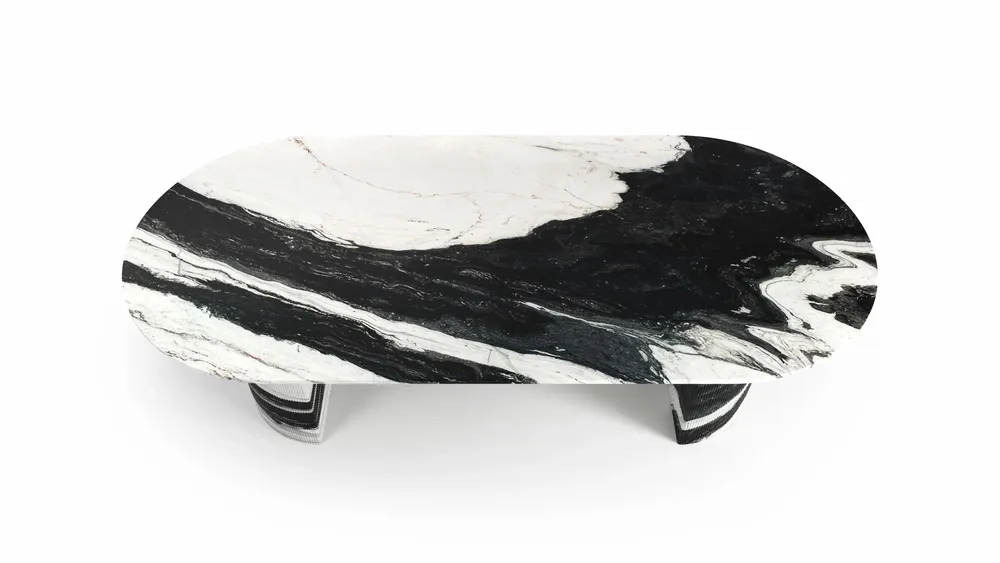 Dining Tables - Refleko - Dining Tables - Panda Marble - 200X100X75 cm - STONE VALLEY