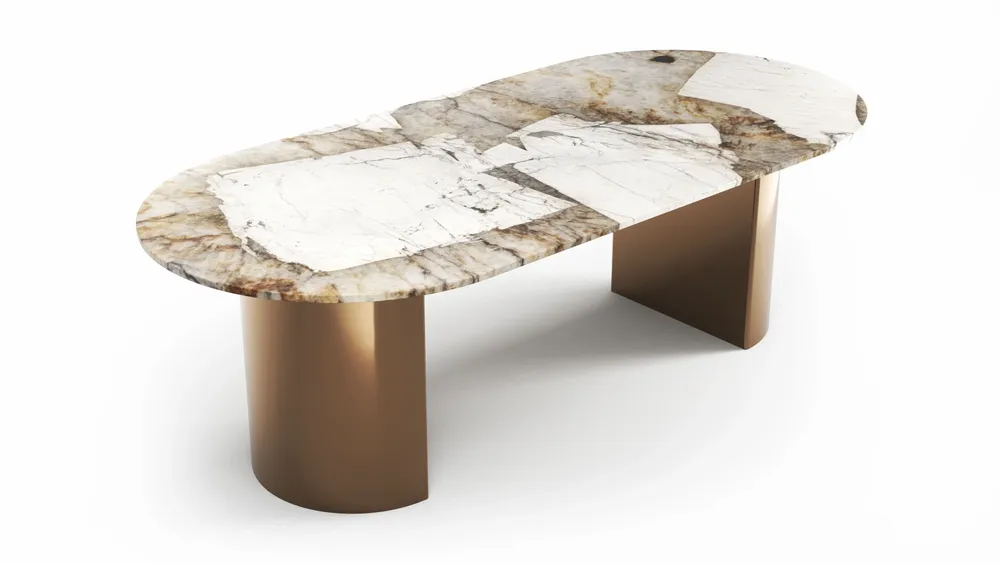 Dining Tables - Refleko - Dining Tables - Patagonia Quartzite - 200X100X75 cm - STONE VALLEY