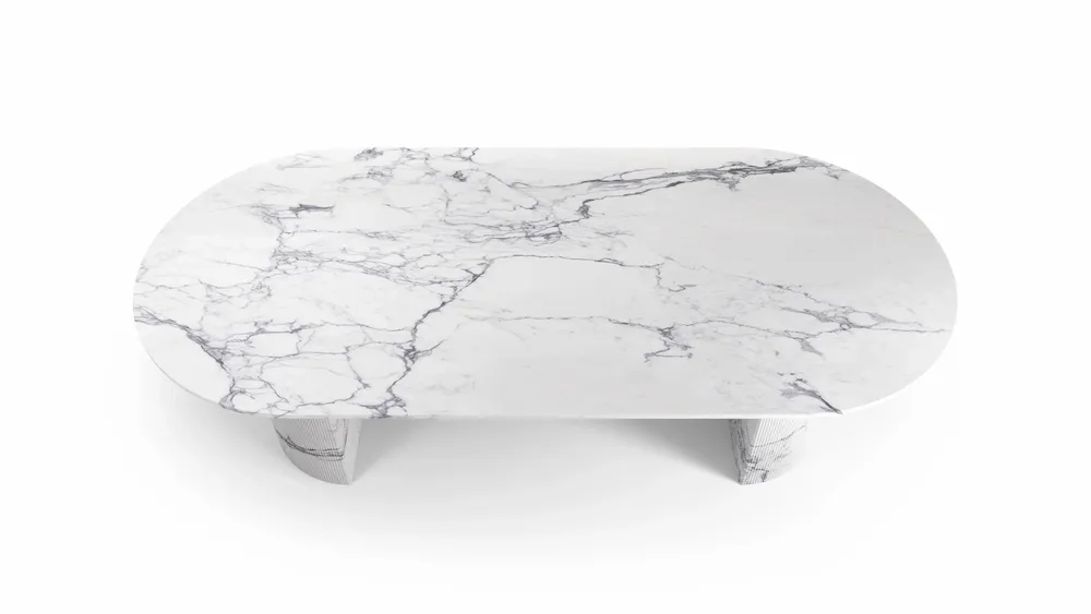 Dining Tables - Refleko - Dining Tables - Statuario Michelangelo Carrara Marble - 240X110X75 cm - STONE VALLEY