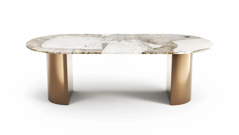 Tables Salle à Manger - Refleko - Tables à manger - Quartzite Patagonia - 240X110X75 cm - STONE VALLEY