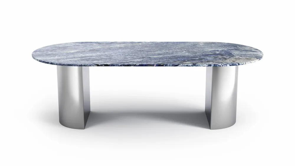 Tables Salle à Manger - Refleko - Tables à manger - Granit Blue Bahia - 240X110X75 cm - STONE VALLEY