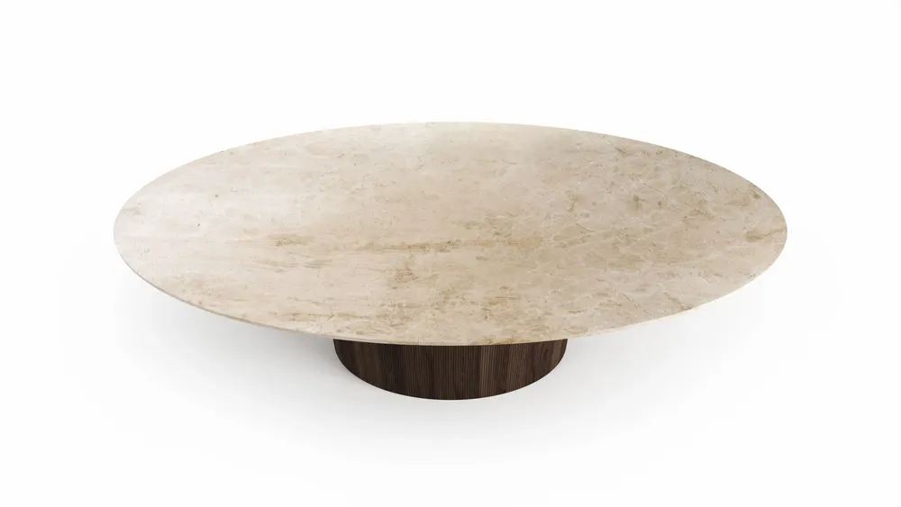 Tables Salle à Manger - Valleyra - Tables à manger - Marbre Crema - 180X100X75 cm - STONE VALLEY