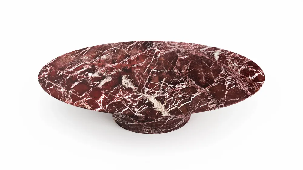 Dining Tables - Valleyra - Dining Tables - Rosso Levano Marble - 180X100X75 cm - STONE VALLEY