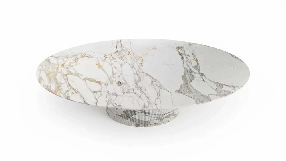 Tables Salle à Manger - Valleyra - Tables à manger - Marbre Calacatta Oro - 200X100X75 cm - STONE VALLEY