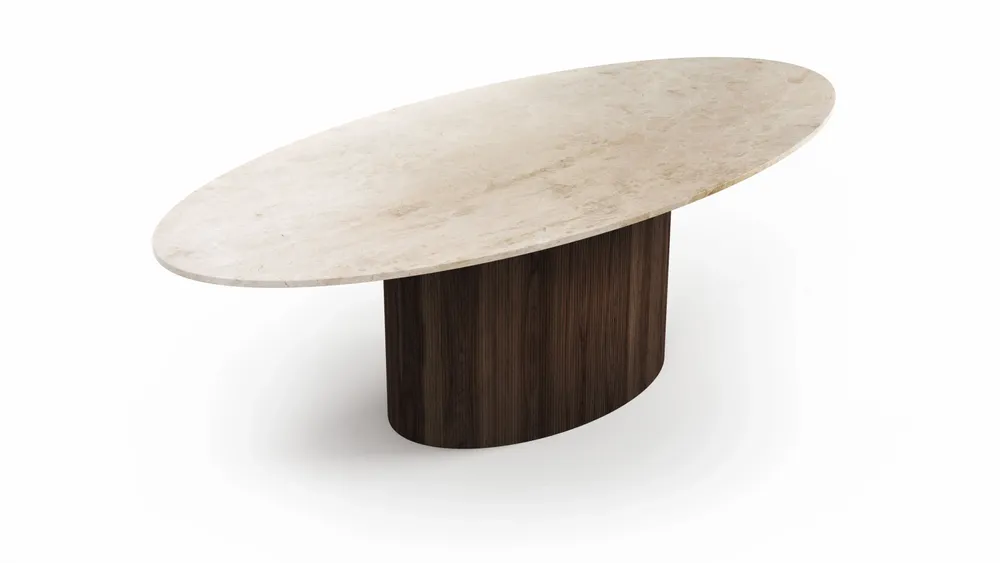 Tables Salle à Manger - Valleyra - Tables à manger - Marbre Crema - 240X120X75 cm - STONE VALLEY