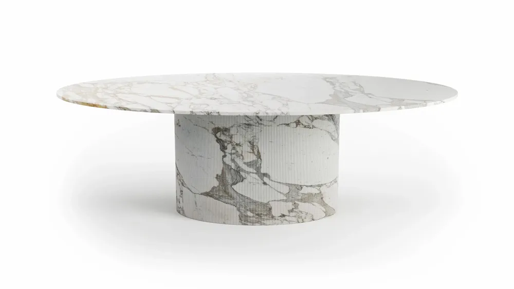 Tables Salle à Manger - Valleyra - Tables à manger - Marbre Calacatta Oro - 240X120X75 cm - STONE VALLEY