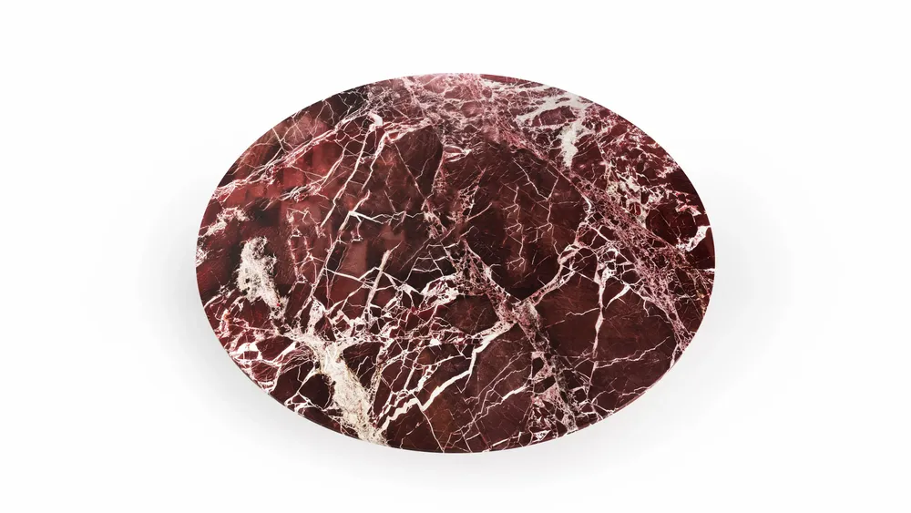 Tables Salle à Manger - Ocel - Tables à manger - Marbre Rosso Levano - 120X120X75 cm - STONE VALLEY