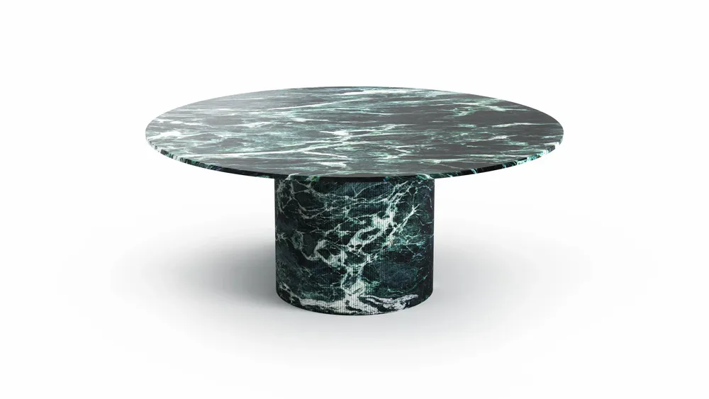 Dining Tables - Ocel - Dining Tables - Verde Alpi Marble - 120X120X75 cm - STONE VALLEY