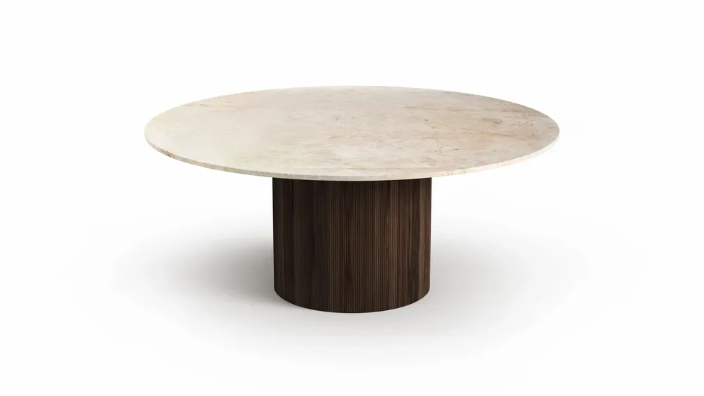 Dining Tables - Ocel - Dining Tables - Crema Marble - 150X150X75 cm - STONE VALLEY