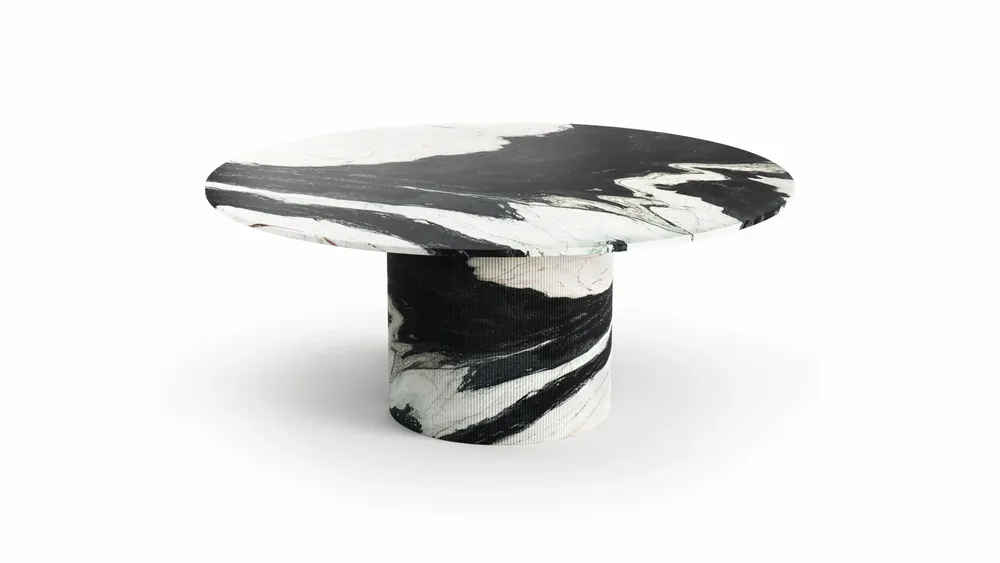 Dining Tables - Ocel - Dining Tables - Panda Marble - 150X150X75 cm - STONE VALLEY