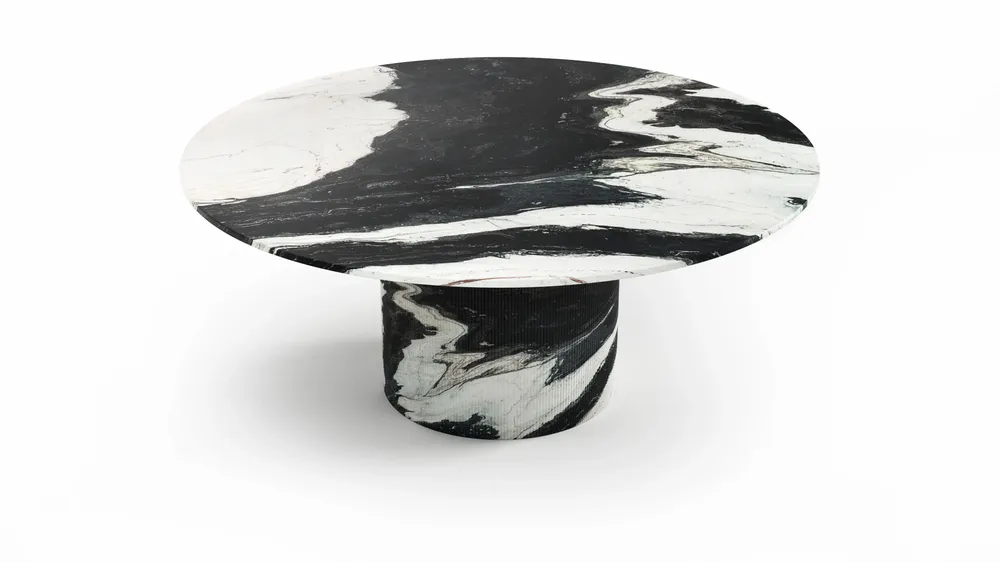 Dining Tables - Ocel - Dining Tables - Panda Marble - 150X150X75 cm - STONE VALLEY