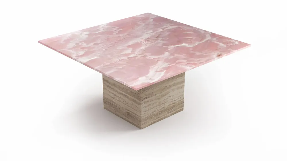 Dining Tables - Carrera - Dining Tables - Onyx Rose - 100X100X75 cm - STONE VALLEY