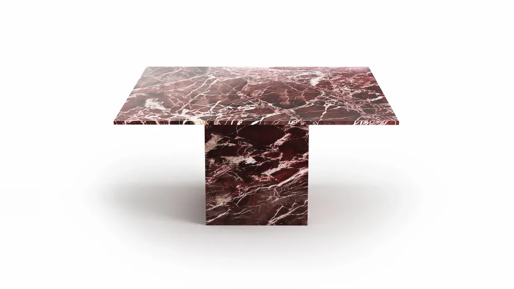 Tables Salle à Manger - Carrera - Tables à manger - Marbre Rosso Levano - 120X120X75 cm - STONE VALLEY