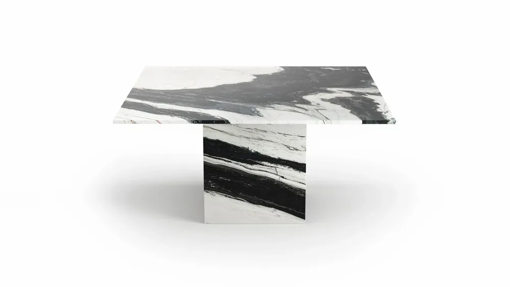 Tables Salle à Manger - Carrera - Tables à manger - Marbre Panda - 150X150X75 cm - STONE VALLEY