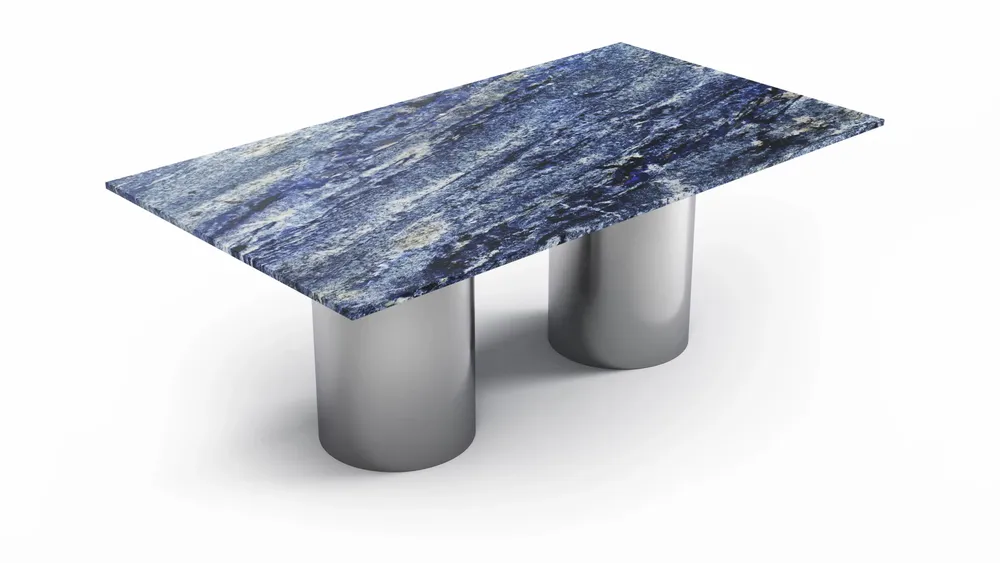 Tables Salle à Manger - Jaspura - Tables à manger - Granit Blue Bahia - 200X100X75 cm - STONE VALLEY
