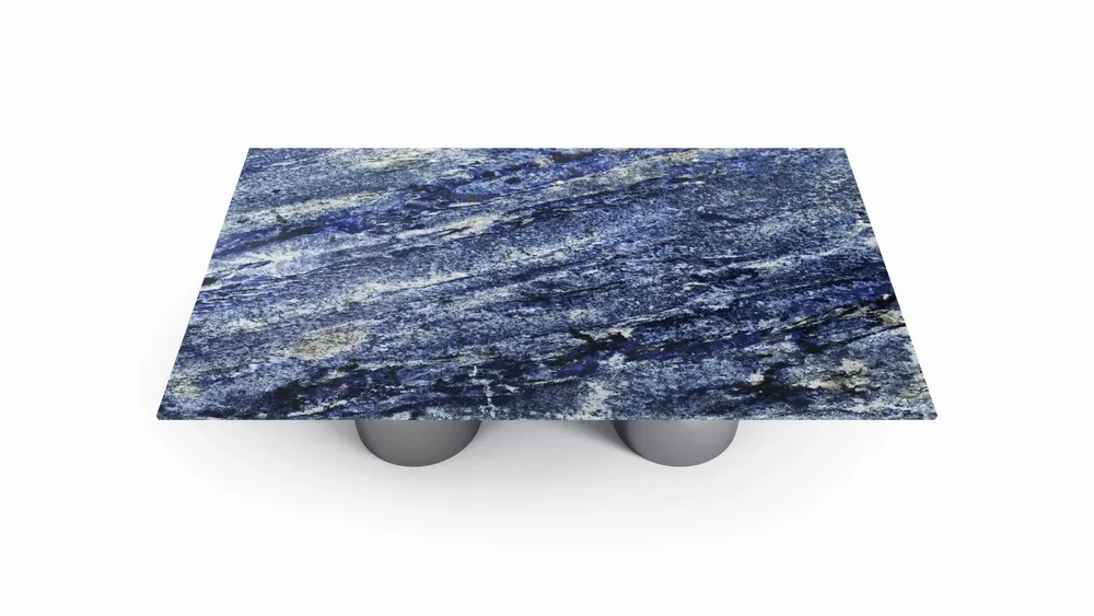 Tables Salle à Manger - Jaspura - Tables à manger - Granit Blue Bahia - 200X100X75 cm - STONE VALLEY