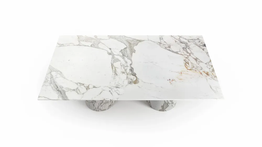 Dining Tables - Jaspura - Dining Tables - Calacatta Oro Marble - 220X110X75 cm - STONE VALLEY