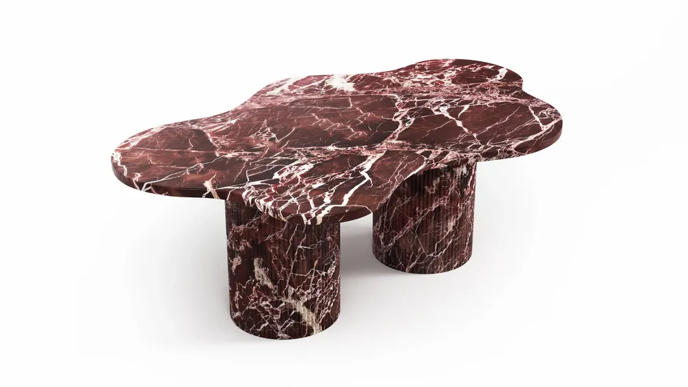 Tables basses - Nunoca - Tables basses - Marbre Rosso Levano - 110X70X40 cm - STONE VALLEY