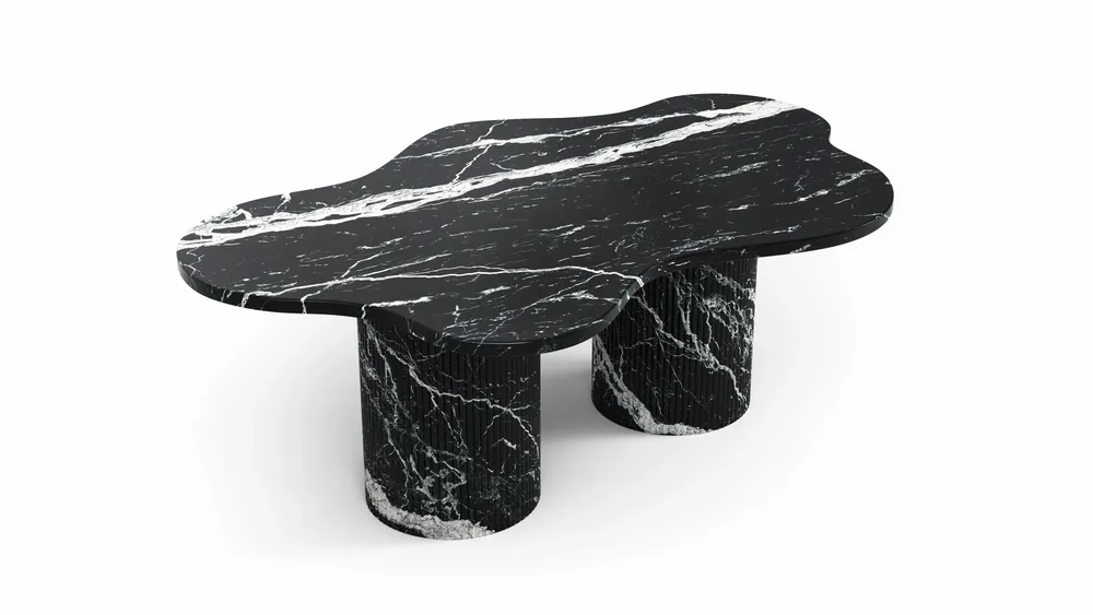 Coffee tables - Nunoca - Coffee Tables - Nero Maquina Marble - 110X70X40 cm - STONE VALLEY