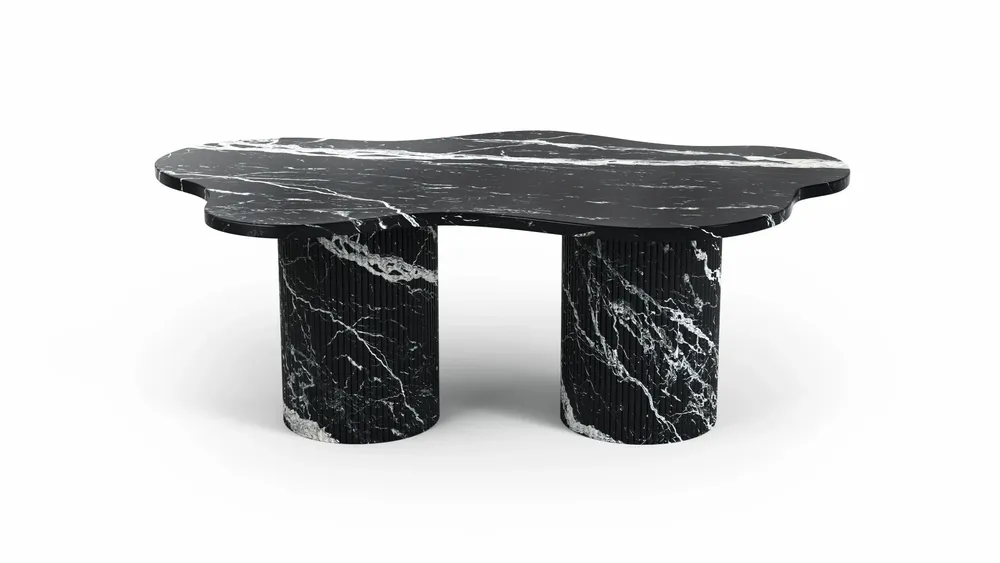 Coffee tables - Nunoca - Coffee Tables - Nero Maquina Marble - 110X70X40 cm - STONE VALLEY