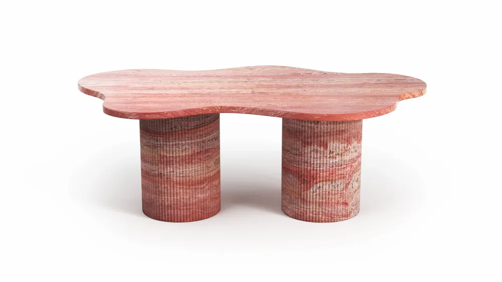 Tables basses - Nunoca - Tables basses - Travertin Rouge - 110X70X40 cm - STONE VALLEY