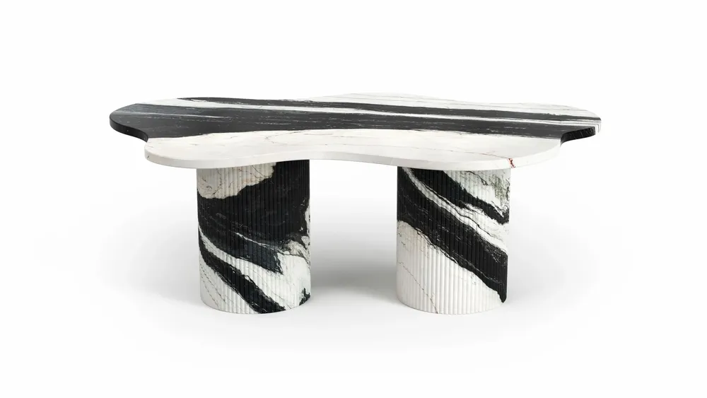 Coffee tables - Nunoca - Coffee Tables - Panda Marble - 130X80X40 cm - STONE VALLEY