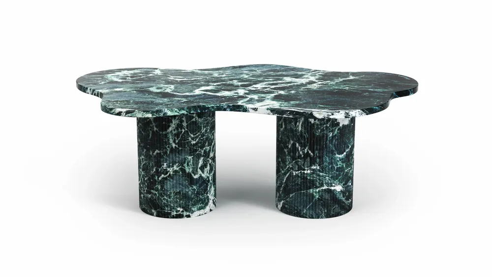 Coffee tables - Nunoca - Coffee Tables - Verde Alpi Marble - 130X80X40 cm - STONE VALLEY