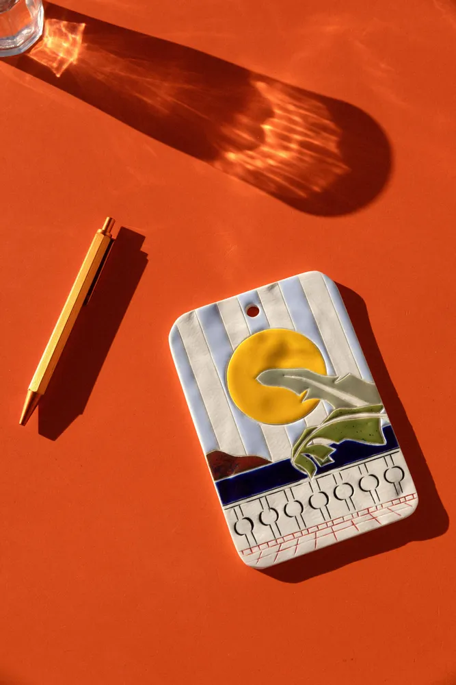 Ceramic - Porcelain postcard - LIVING ON VACATION Collection - CAROLINE CUTAIA