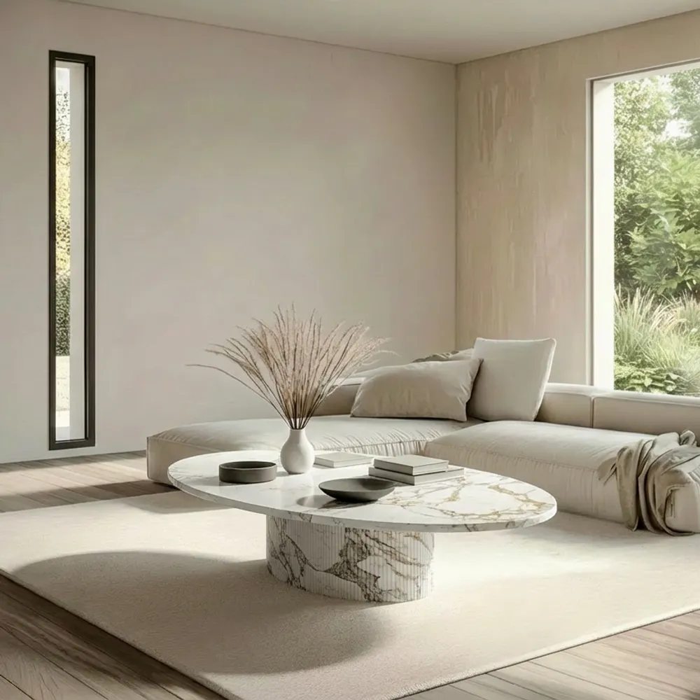 Tables basses - Valleyra - Tables basses - Marbre Calacatta Oro - 120X70X40 cm - STONE VALLEY