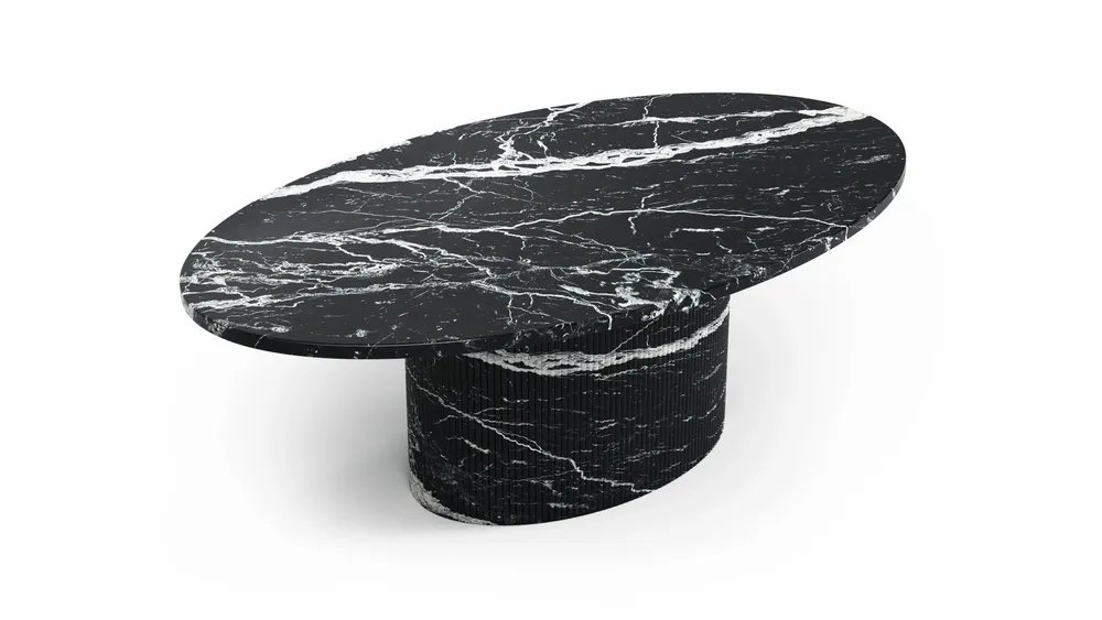 Coffee tables - Valleyra - Coffee Tables - Nero Maquina Marble - 120X70X40 cm - STONE VALLEY