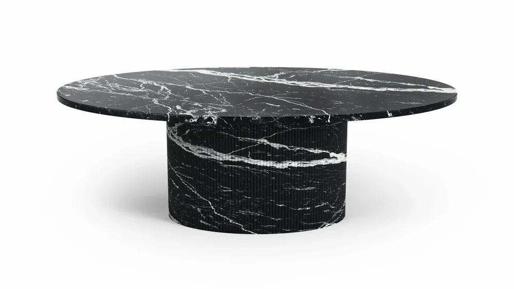 Coffee tables - Valleyra - Coffee Tables - Nero Maquina Marble - 120X70X40 cm - STONE VALLEY