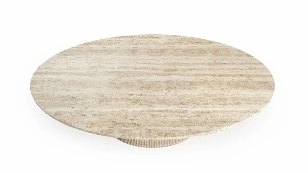 Tables basses - Valleyra - Tables basses - Travertin Classique - 120X70X40 cm - STONE VALLEY