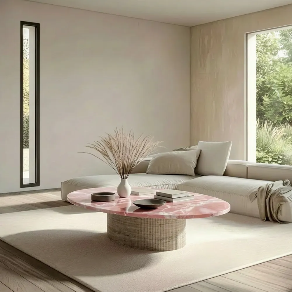 Coffee tables - Valleyra - Coffee tables - Pink Onyx - 140X80X40 cm - STONE VALLEY