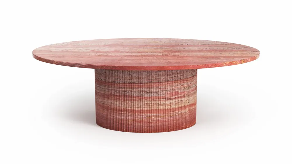 Tables basses - Valleyra - Tables basses - Travertin Rouge - 140X80X40 cm - STONE VALLEY