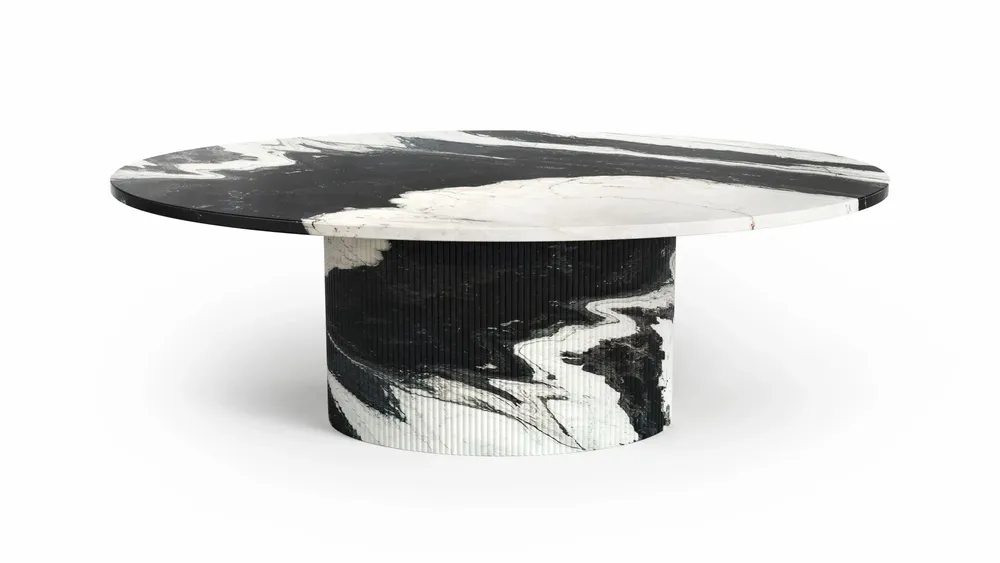 Tables basses - Valleyra - Tables basses - Marbre Panda - 140X80X40 cm - STONE VALLEY