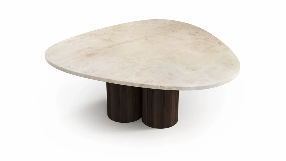 Tables basses - Rivage - Tables basses - Marbre Crema - 80X80X40 cm - STONE VALLEY