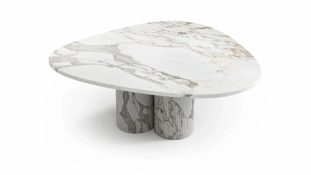 Tables basses - Rivage - Tables basses - Marbre Calacatta Oro - 80X80X40 cm - STONE VALLEY